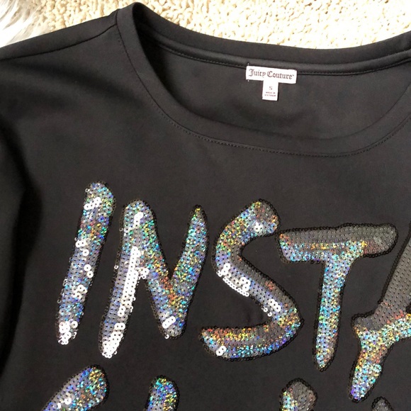 Juicy Couture Insta Glam Sequined Sweatshirt - Picture 2 of 4